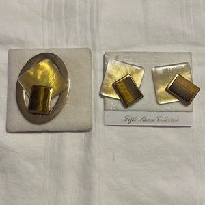 Fifth avenue earrings and broche